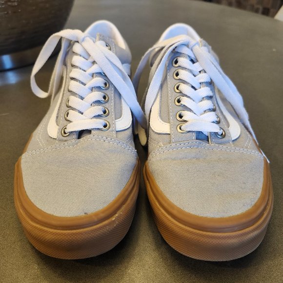 Vans Old Skool Canvas Sneaker - Size 8 - Light Grey - Picture 2 of 8